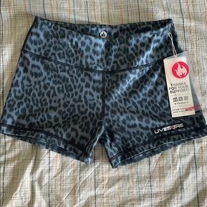 Livesore cheetah booty shorts